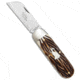 Great Eastern Cutlery GEC Tidioute Cutlery Toe Nail Clipper Knife India Jigged Bone 3" Satin, Brown, 1095, adult, BHQ-142270