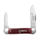 Great Eastern Tidoute Cutlery #66 Folding Knife, 2.50in, 1095, Clip Point, Drop Point Blade, Bone, Red Handle, Red/Silver, 6.00 inch, BHQ-222728