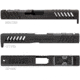 Grey Ghost Precision Glock 17 Gen4 Stripped Slide, RMR Cut, Version 1 - Angled Serration Pattern, 17-4 SS, Black Nitride, GGP-17-4-OC-V1