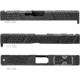 Grey Ghost Precision Glock 17 Gen3 Stripped Slide, RMR Cut, Version 2 - Diamond Checkering Pattern, 17-4 SS, Black Nitride, GGP-17-3-OC-V2