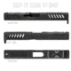 Grey Ghost Precision Glock 17 Gen4 Stripped Slide, RMR Cut, Version 1 - Angled Serration Pattern, 17-4 SS, Black, GGP-17-4-RMR