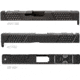 Grey Ghost Precision Glock 17 Gen4 Stripped Slide, RMR Cut, Version 2 - Diamond Checkering Pattern, 17-4 SS, Black Nitride, GGP-17-4-OC-V2