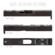 Grey Ghost Precision Glock 19 Gen4 Stripped Slide, RMR Cut, Version 2 - Diamond Checkering Pattern, 17-4 SS, Black, GGP-19-4-RMR-2