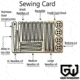 Grim Workshop Sewing Kit Card, Stainless Construction, 3.5in x 2in, GWSEWCRD