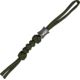 Grindworx Concave Damascus Bead w/ OD Green Cord Lanyard DA15