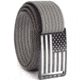 Grip6 Narrow Black Flag Buckle w/Grey Strap, 28, NB-USA-NJA-LS-GRY-1.1-28