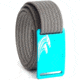 Grip6 Narrow Surf Aqua Buckle Belt w/Grey Strap, 32, NB-SURF-AUR-LS-GRY-1.1-32