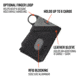 Grip6 Wallet Grey w/Black Leather Sleeve w/Loop, WLT-GML-LP-BLKL