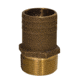 GROCO NPT x 1-1/8" Bronze Full Flow Pipe to Hose Straight Fitting 1" 72859