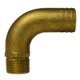 GROCO NPT x 1" ID Bronze Full Flow 90 Elbow Pipe to Hose Fitting 3/4" 74180