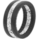 Groove Life Air Rose Silicone Ring - Stackable, Black/White, 04, 33551