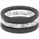 Groove Life Air Rose Silicone Ring - Stackable, Black/White, 04, 33551