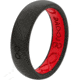 Groove Life Thin Midnight Silicone Ring, Black/Raspberry Red, 05, 20897