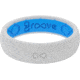 Groove Life Thin Snow Silicone Ring, White/Blue, 06, 21023