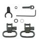 GrovTec US .750-.800in 2 Piece Barrel Band Swivel Set, Black, GTSW304