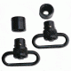 GrovTec US 1in Standard Push Button Swivel Set w/Bases, Black, GTSW06