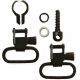GrovTec US .700-.750in 2 Piece Barrel Band Swivel Set, Black, GTSW303