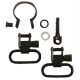 GrovTec US .645-.660in 2 Piece Barrel Band Swivel Set, Black, GTSW45