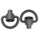 GrovTec US D-Loop Recessed Plunger Heavy Duty Push Button Swivel Set, Black, LMTCM005