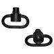 GrovTec US Recessed Plunger Heavy Duty Push Button Swivels, Black, GTSW287