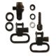 GrovTec US Shotgun Locking Swivel Set, Most Pumps &amp; Autos with Replacement Mag Cap, Black, GTSW33