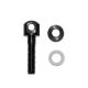 GrovTec US Swivel Studs, One 7/8in machine screw w/nut and spacer, Black, GTHM49