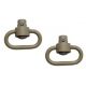 GrovTec US Heavy Duty Push Button Swivels, Desert Sand, 1in, GTSW252