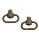 GrovTec US Heavy Duty Push Button Swivels, Flat Dark Earth, 1in, GTSW253