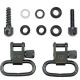 GrovTec US Shotgun Locking Swivel Set, Slotted Sling Assembly, Black, GTSW12