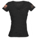 Grunt Style Basic V-Neck T-Shirt - Womens, Black, Small, GS2659-S