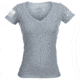 Grunt Style Basic V-Neck T-Shirt - Womens, Dark Heather Gray, 2XL, GS2660-2XL