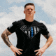 Grunt Style Blue Line Crest T-Shirt - Mens, Black, Medium, GS3546-M