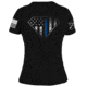 Grunt Style Blue Line Crest T-Shirt - Womens, Black, Small, GS3547-S