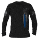 Grunt Style Blue Line Flag Long Sleeve T-Shirt - Mens, Black, 2XL, GS3162-2XL