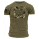 Grunt Style GS Multicam Logo T-Shirt - Mens, Military Green, Large, GS3907-L