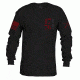 Grunt Style Men's 1776 Long Sleeve Tee Shirt, Black, Large GS2061-L