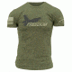 Grunt Style Men's Eagle of Freedom Tee Shirt, Heather Army, Large GS2063-L