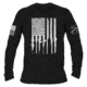 Grunt Style Rifle Flag Long Sleeve T-Shirt - Mens, Black, Extra Large, GS3672-XL