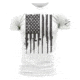 Grunt Style Rifle Flag Tee Shirt - Mens, White, 4XL, GS1186-4XL
