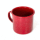 GSI Enamel Cup, 12oz, Red, Red, Enameled Steel, 2 Year MFG Warranty, GSI-01208