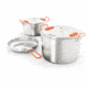 GSI Glacier Stainless Base Camper Cookware, Silver, Large, 68184