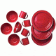 GSI Ss Rim Table Set 12 Pc Red 04215