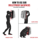 Guard Dog Security ProShield 2 Bulletproof Backpack 37 L, NIJ Level IIIA, Black/Pink, BP-GDP2-PK