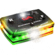 Guardian Angel Elite Series Wearable Safety Light, Black Casing, Green/Yellow Split Front, Green/Yellow Split Rear, White Top Light, White Work Light, ELT-GY/GY
