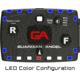 Guardian Angel Elite Series Wearable Safety Light, Black Casing, White/Blue Split Front, Blue Rear, White Top Light, Red Work Light, ELT-B/B
