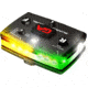 Guardian Angel Elite Series Wearable Safety Light, Black Casing,White Front, Green/Yellow Split Rear, White Top Light, Red Work Light, ELT-W/GY