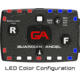 Guardian Angel Elite Series Wearable Safety Light, Black Casing, White/Red/Blue Split Front, Red/Blue Split Rear, White Top Light, Red Work Light, ELT-R/B