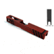 Gun Cuts Apprentice Slide for Glock 19, Optic Cut, Battleworn USMC Red, GC-G19-APP-UREBW-RMR