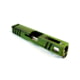Gun Cuts Apprentice Slide for Glock 19, Optic Cut, Battleworn Zombie Green, GC-G19-APP-ZGRBW-RMR