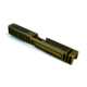 Gun Cuts Bulldog Slide for Glock 17, No Optic Cut, Battleworn Gold, GC-G17-BUL-GOLBW-NO
